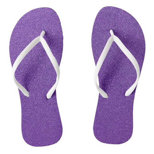 Purple Glitter, Sparkle, Glitter Background Flip Flops (Footbed)