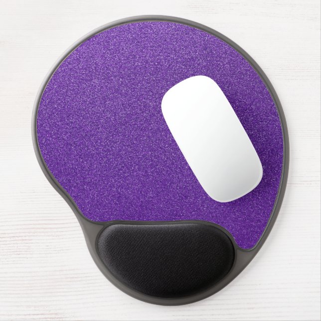 Purple Glitter, Sparkle, Glitter Background Gel Mouse Pad (Left Side)
