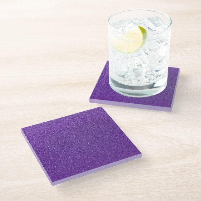 Purple Glitter, Sparkle, Glitter Background Glass Coaster (Angled)