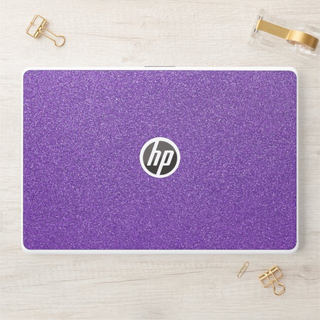 Purple Glitter, Sparkle, Glitter Background HP Laptop Skin (Desk)