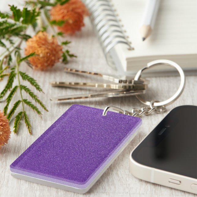 Purple Glitter, Sparkle, Glitter Background Keychain (Front Right)