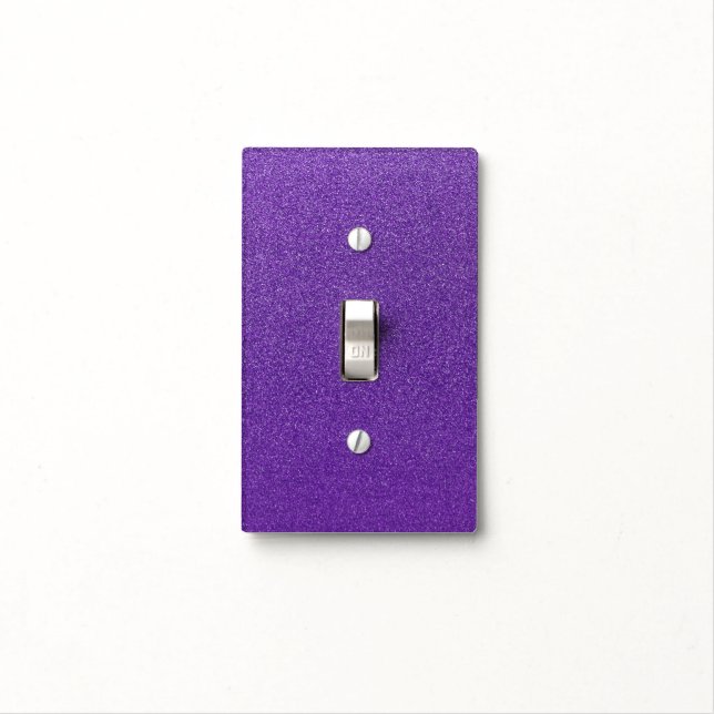 Purple Glitter, Sparkle, Glitter Background Light Switch Cover (In Situ)