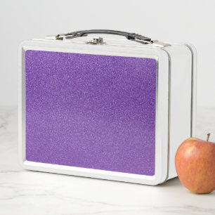 Purple Glitter, Sparkle, Glitter Background Metal Lunch Box