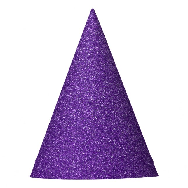 Purple Glitter, Sparkle, Glitter Background Party Hat (Front)