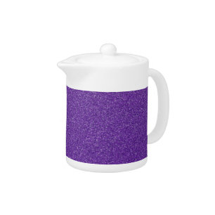 Purple Glitter, Sparkle, Glitter Background Teapot