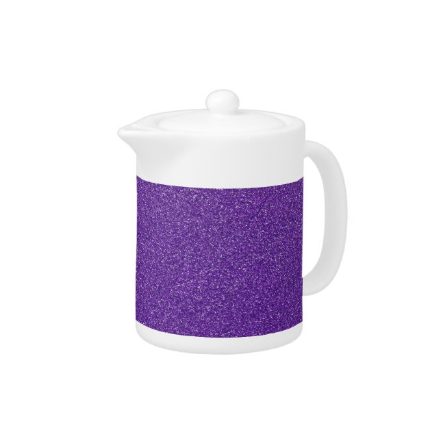 Purple Glitter, Sparkle, Glitter Background Teapot (Right)