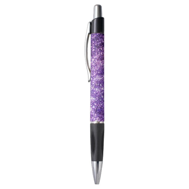 purple glitter sparkle glow shine happy pen (Top (Vertical))
