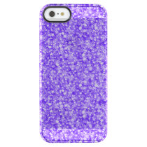 Purple Glitter & Sparkles Pattern Background Clear iPhone SE/5/5s Case