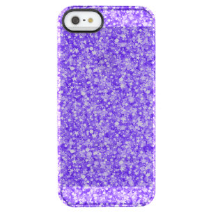 Purple Glitter & Sparkles Pattern Background Clear iPhone SE/5/5s Case