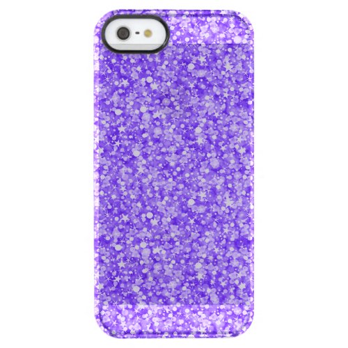 Purple Glitter  Sparkles Pattern Background Clear iPhone SE55s Case