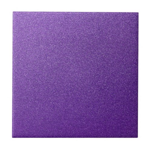 Purple Glitter Sparkly Glitter Background Ceramic Tile