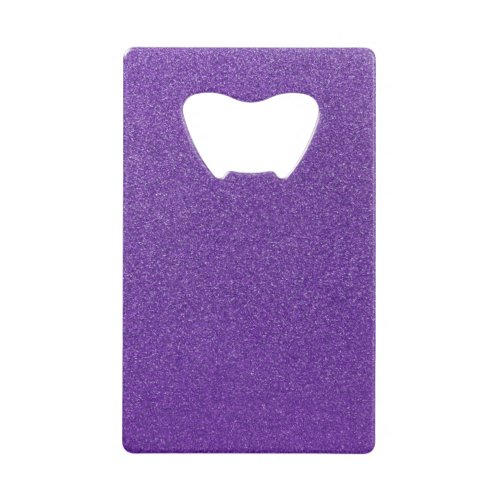 Purple Glitter Sparkly Glitter Background Credit Card Bottle Opener