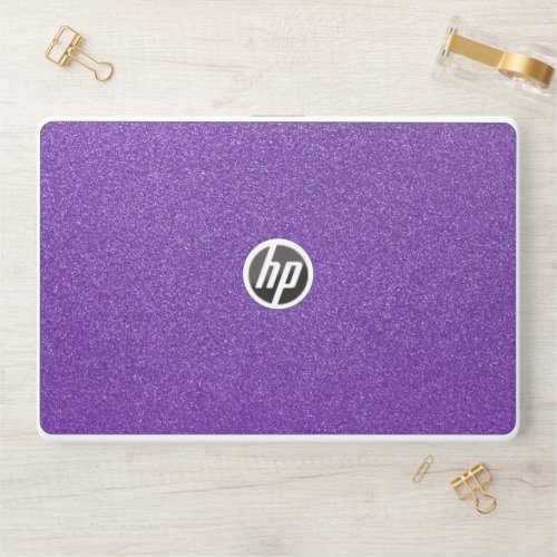 Purple Glitter Sparkly Glitter Background HP Laptop Skin
