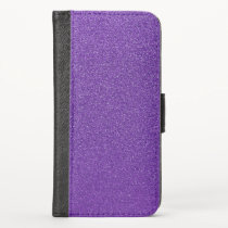 Purple Glitter, Sparkly, Glitter Background iPhone X Wallet Case