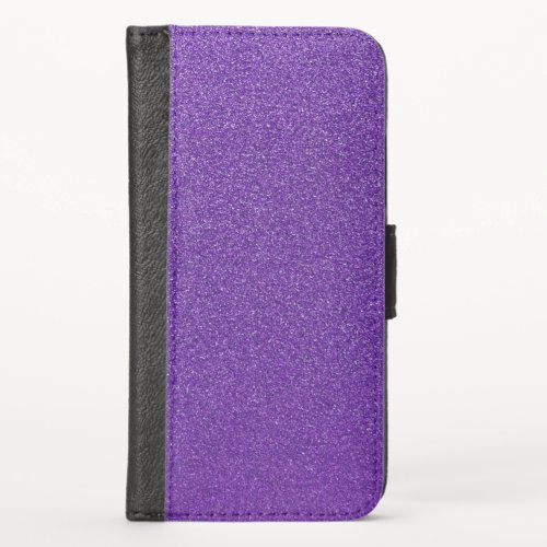 Purple Glitter Sparkly Glitter Background iPhone X Wallet Case