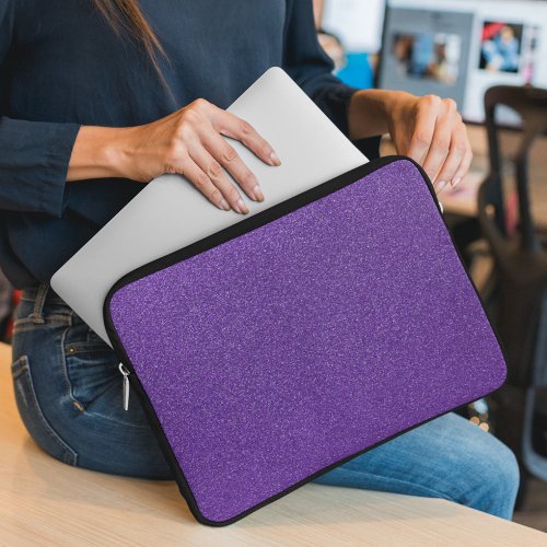 Purple Glitter Sparkly Glitter Background Laptop Sleeve