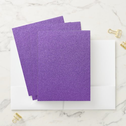 Purple Glitter Sparkly Glitter Background Pocket Folder