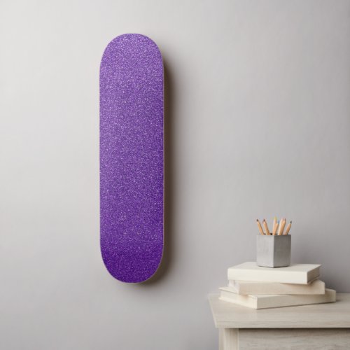 Purple Glitter Sparkly Glitter Background Skateboard
