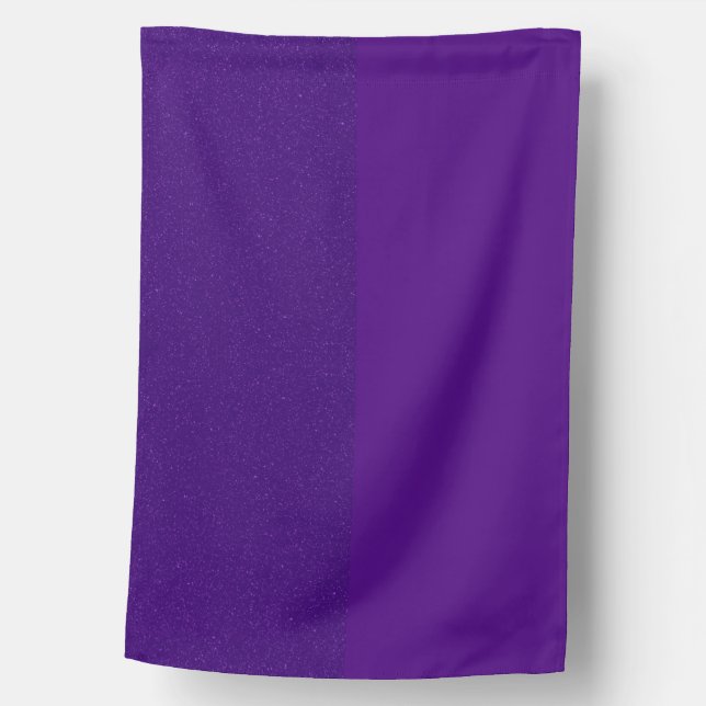 Purple Glitter Split Design Custom House Flag (Front)