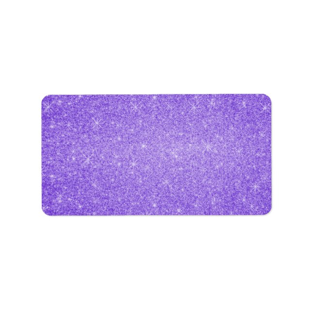 Purple glitter stars label (Front)