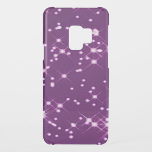 Purple glitter stars uncommon samsung galaxy s9 case