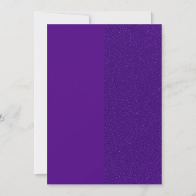 Purple Glitter Stripe Flat Holiday Card (Custom) (Front)