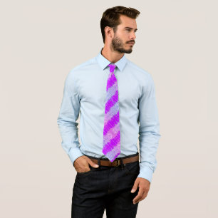 Purple Glitter Striped Neck Tie