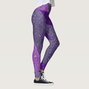 Purple Glitter Style Leggings