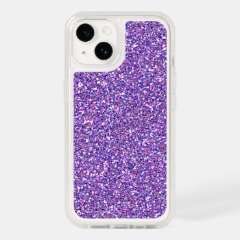Purple Glitter Stylish Sparkles Modern Otterbox Iphone 14 Case by girlygirlgraphics at Zazzle