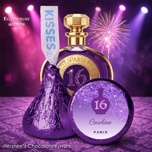Purple Glitter Sweet 16 Paris Boutique Hershey®'s Kisses®