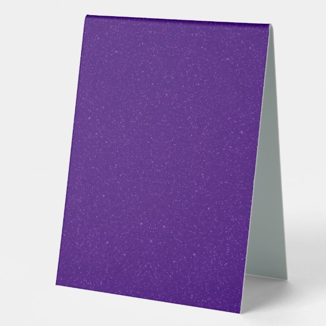Purple Glitter Table Tent Sign – Customizable (Front)