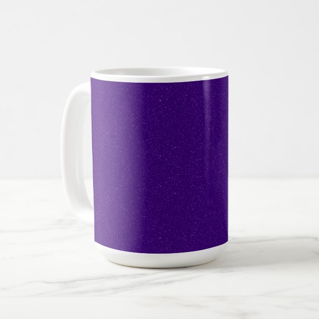 Purple Glitter Texture Coffee Mug – Customizable (Front Left)