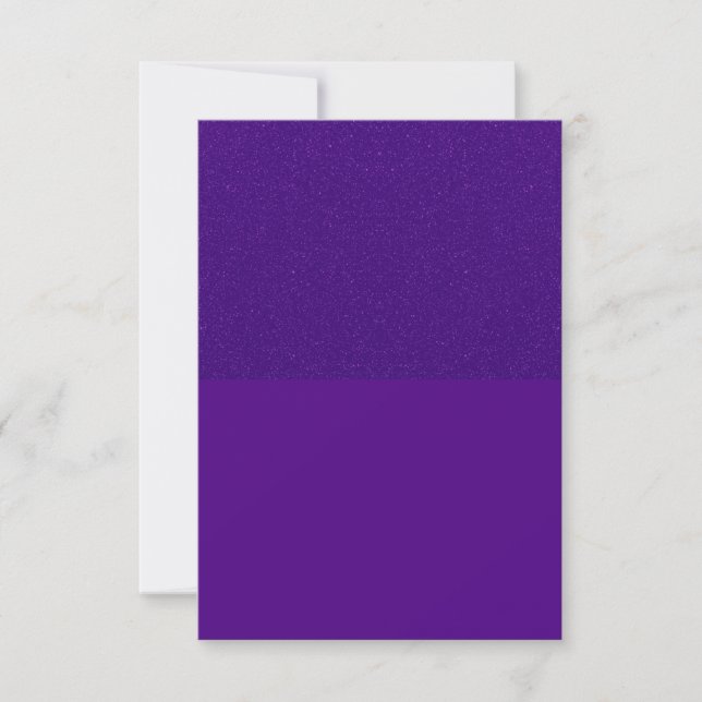 Purple Glitter‑Top Flat Thank‑You Card – Customize (Front)