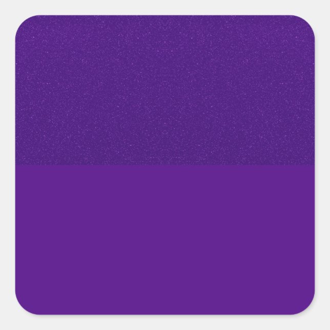 Purple Glitter‑Top Square Sticker – Customizable (Front)