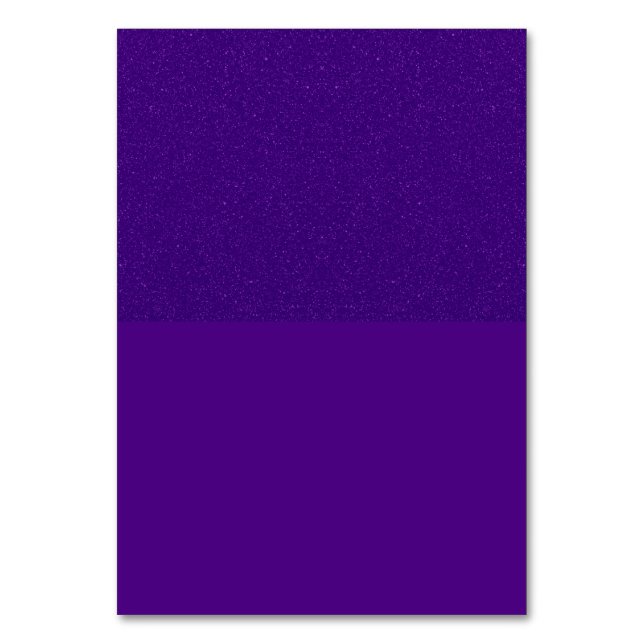 Purple Glitter‑Top Table Card – Customizable (Front)