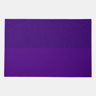 Purple Glitter Top Welcome Mat – Customizable