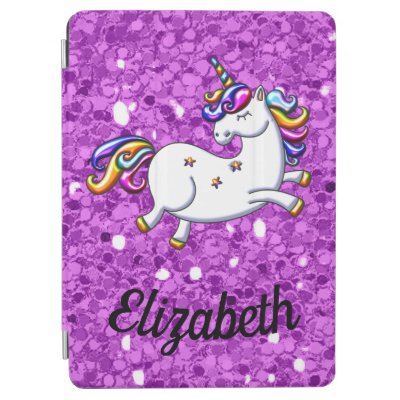 Purple Glitter Unicorn Case For The iPad