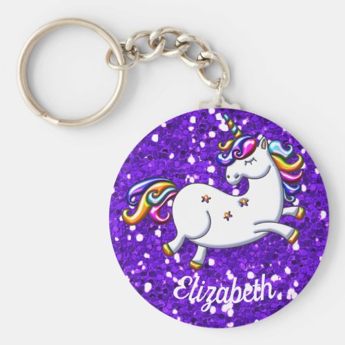 Purple Glitter Unicorn