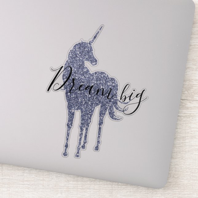 Purple Glitter Unicorn Sticker (Detail)