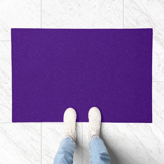 Purple Glitter Welcome Door Mat – Customizable (Indoor)