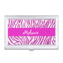 Purple Glitter Zebra Print Monogram