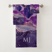 Purple Glittery Agate Texture