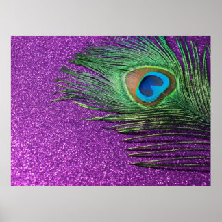 Purple Peacock Posters | Zazzle