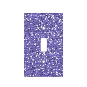Purple Glittery Single Toggle Light Switch Plate