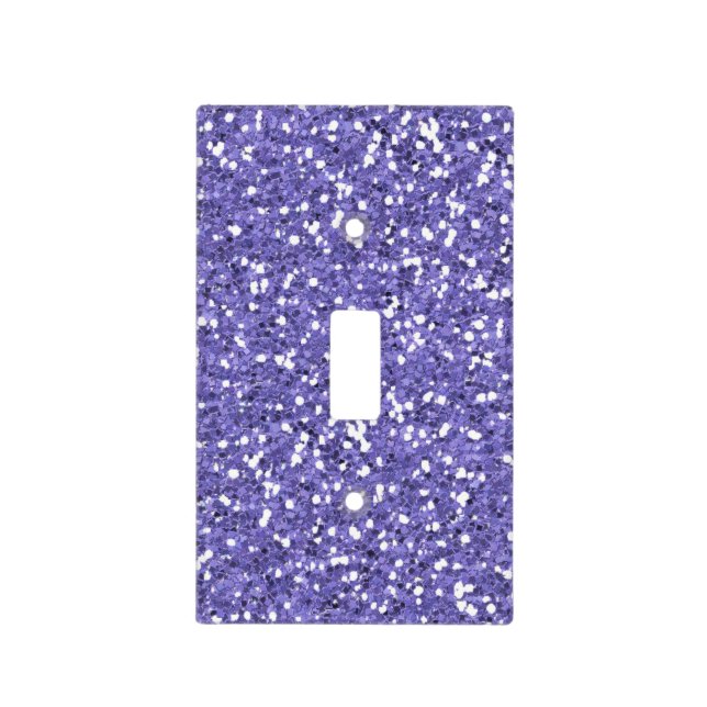 Purple Glittery Single Toggle Light Switch Plate (Front)
