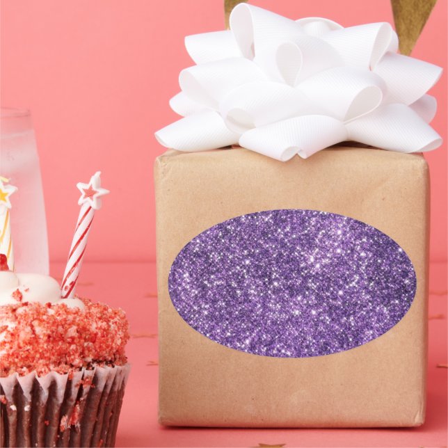 Purple glittery stickers (Party)