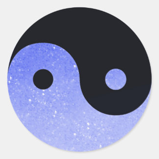 Purple Glitz Look Yin Yang Stickers
