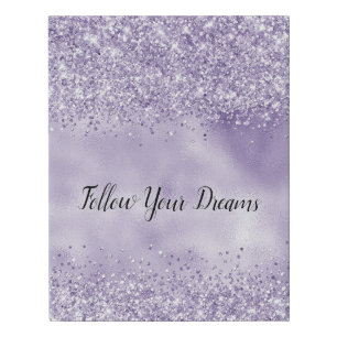 Purple Glitzy Glitter           Faux Canvas Print