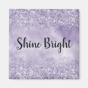 Purple Glitzy Glitter Magnet