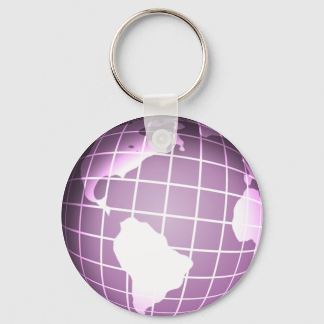 Purple Globe Keychain (Front)